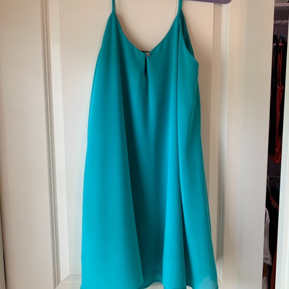Blue/green flowy dress